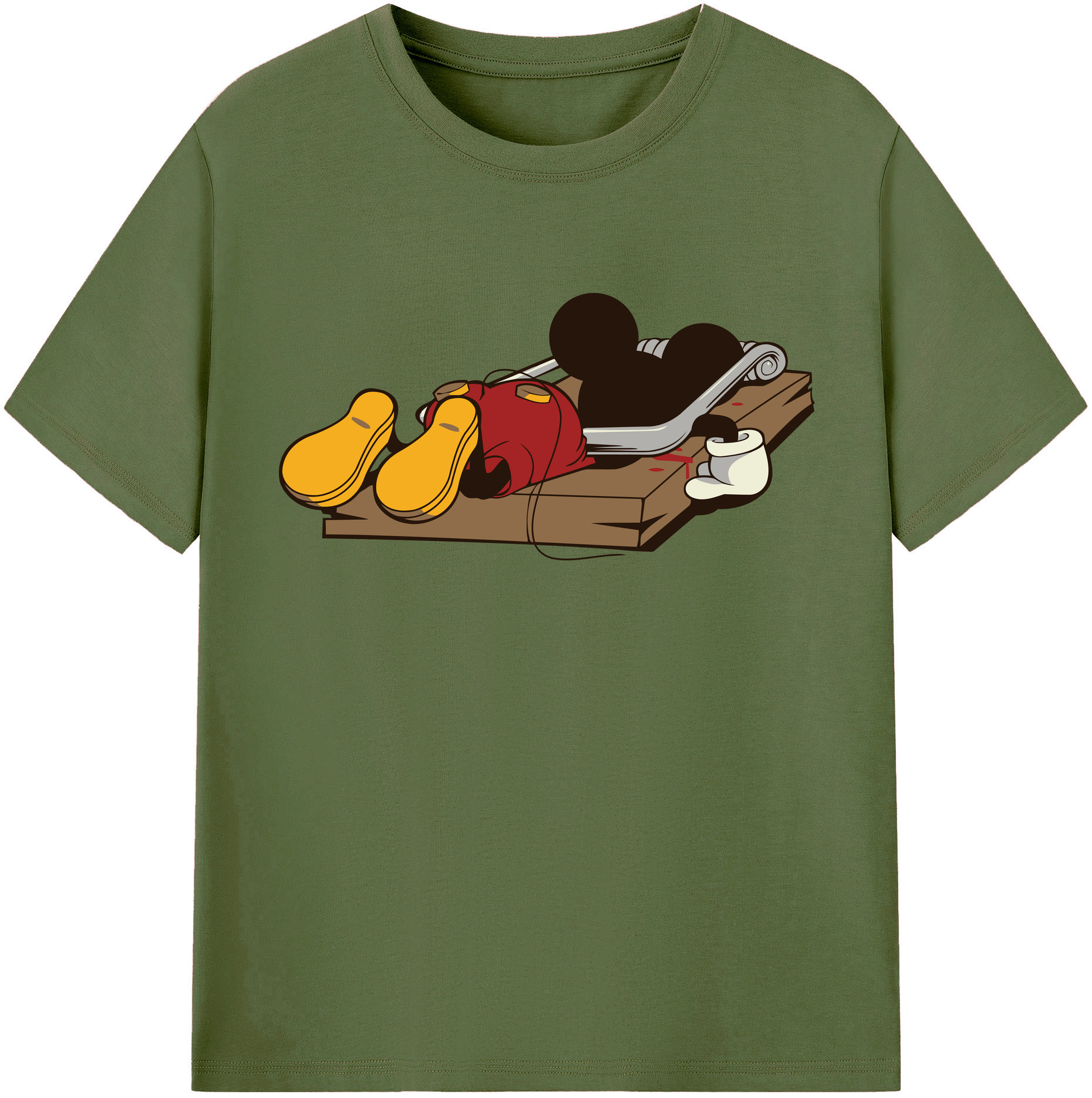 （画像用） ミッキーマウス Mickey Mouse 綿100％半袖Tシャツ（フロントプリント）
